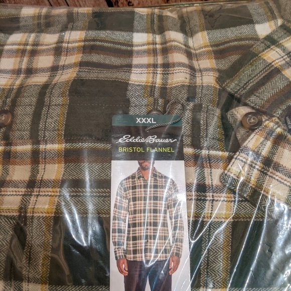 Eddie Bauer Bristol Flannel Relaxed Open Fit 100% Cotton Size XXXL NEW WITH TAGS - Picture 4 of 8